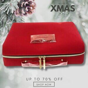 Estee Lauder Make-up Cosmetic Red Velvet Weekend/Travel Bag